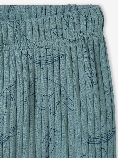 Lot de 2 pyjamas garçon ours maille côtelée vert émeraude - vertbaudet enfant 