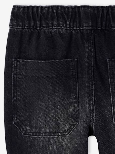 Pull-On Cargo-Type Denim Trousers for Boys black denim+double stone - vertbaudet enfant 