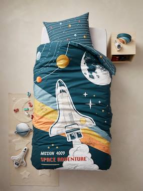 Bedding & Decor-Duvet Cover + Pillowcase Set for Children, SPACE ADVENTURE