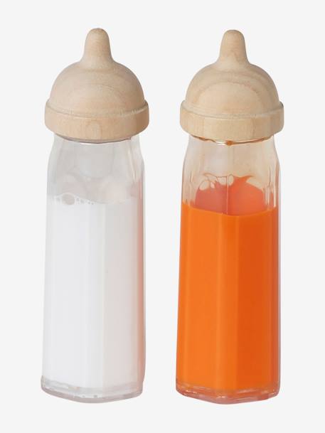 Lot de 2 biberons magiques pour poupon en bois FSC® bois - vertbaudet enfant 