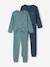 Lot de 2 pyjamas garçon ours maille côtelée vert émeraude - vertbaudet enfant 