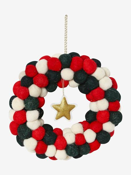 Christmas Wreath in Felt red - vertbaudet enfant 