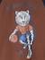Sports Top with Basketball Player Tiger for Boys chocolate - vertbaudet enfant 