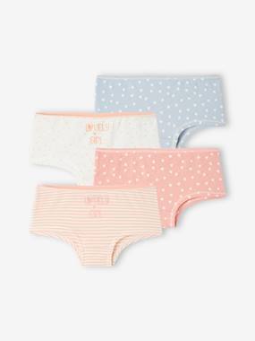 Girls-Underwear-Knickers-Pack of 4 Fancy Briefs for Girls, Basics