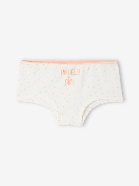 Lot de 4 shorties fille fantaisie BASICS écru - vertbaudet enfant 