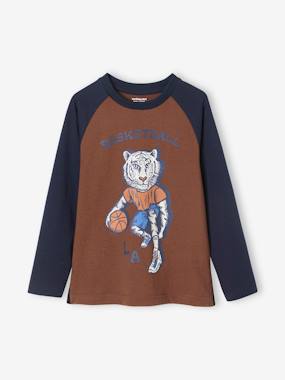 -T-shirt sport tigre basketteur garçon