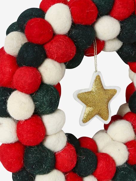 Christmas Wreath in Felt red - vertbaudet enfant 