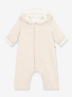 Quilted Jumpsuit with Hood in Cotton for Babies, PETIT BATEAU  - vertbaudet enfant