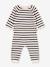 Striped Wool & Cotton Knit Ensemble for Babies, PETIT BATEAU printed beige - vertbaudet enfant 