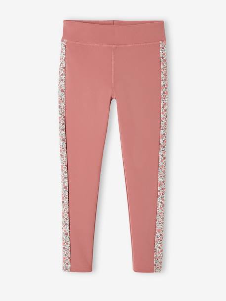 Legging technique sport fille bandes côté anthracite