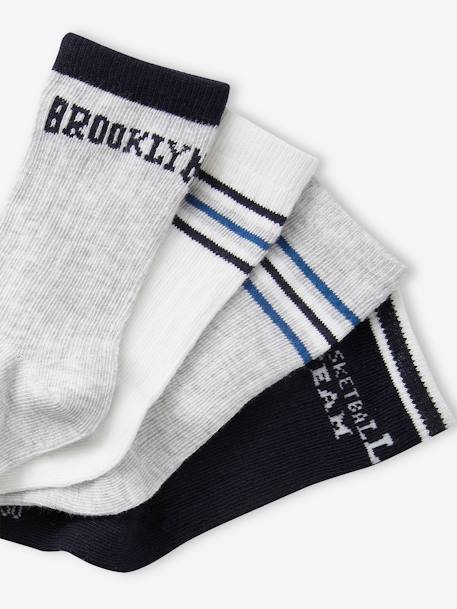 Pack of 5 Pairs of Sports Socks for Boys grey - vertbaudet enfant 