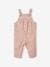 Dungarees in Printed Velour for Babies rosy - vertbaudet enfant 