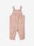 Dungarees in Printed Velour for Babies rosy - vertbaudet enfant 