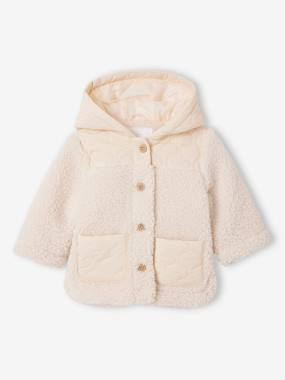 -Two-Tone Hooded Jacket for Babies