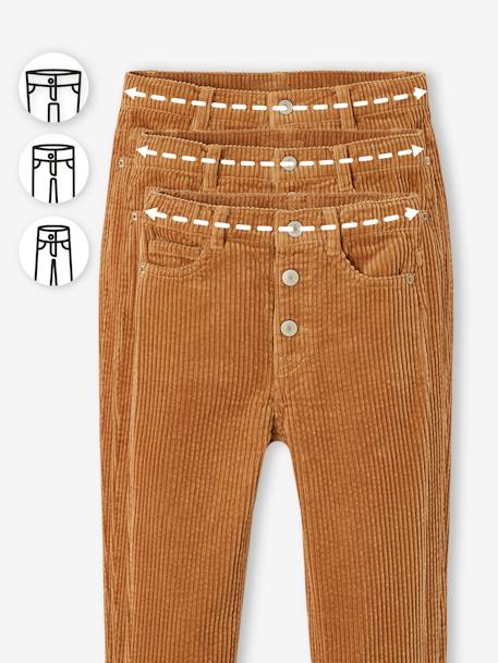 MorphologiK Mom Fit Corduroy Trousers for Girls, WIDE Hip camel - vertbaudet enfant 