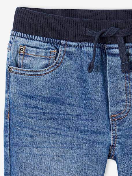 Indestructible relaxed straight jeans easy to pull on for boys denim grey+double stone+stone - vertbaudet enfant 