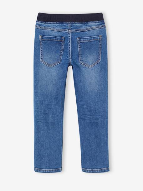 Indestructible relaxed straight jeans easy to pull on for boys denim grey+double stone+stone - vertbaudet enfant 