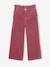 Pantalon fille large velours côtelé style paperbag marine+mauve+olive+vert sapin - vertbaudet enfant 