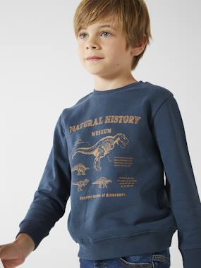 Boys-Basics Sweatshirt with Graphic Motifs for Boys