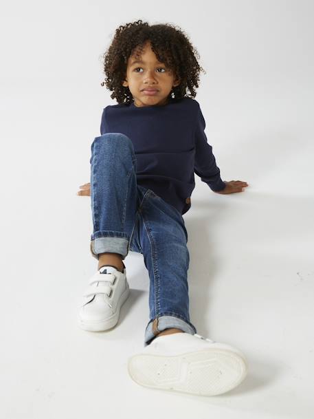 Pull couleur Basics personnalisable garçon encre - vertbaudet enfant 