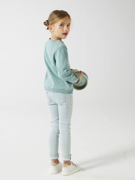 Jean fille tregging Basics bleu jean+double stone+stone - vertbaudet enfant 