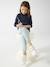 Jean fille tregging Basics bleu jean+double stone+stone - vertbaudet enfant 