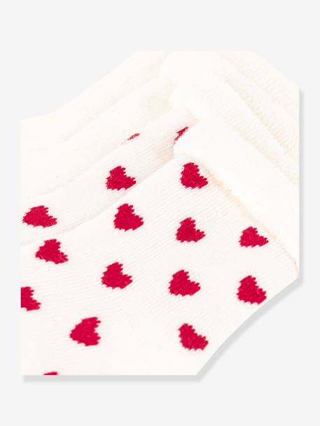 Lot de 2 paires de chaussettes bébé en tricot blanc imprimé - vertbaudet enfant 
