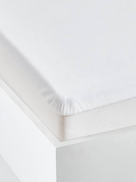 Waterproof Mattress Protector in Soft Touch Microfibre white - vertbaudet enfant 