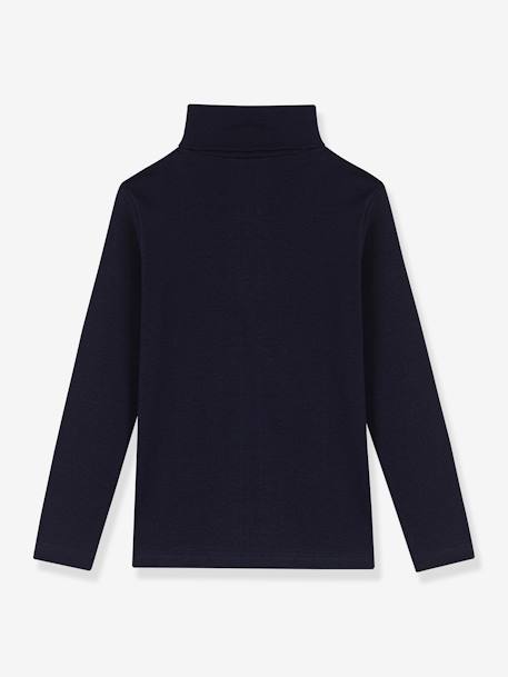 Polo Neck Top in Organic Cotton, PETIT BATEAU blue - vertbaudet enfant 
