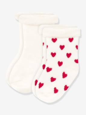 -Pack of 2 Pairs of Knitted Socks for Babies, PETIT BATEAU
