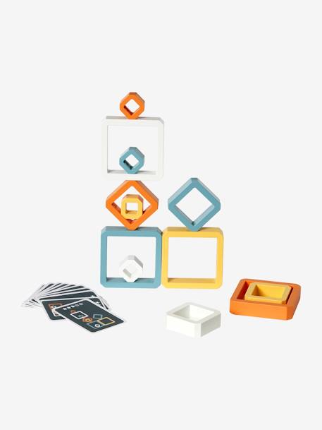 Jeu de l'équilibre des cubes en bois FSC® orange - vertbaudet enfant 