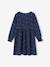 Robe de fête fille motifs étoiles irisés marine+rouge - vertbaudet enfant 