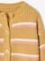 Striped Cardigan in Chenille Knit for Girls curry yellow+ecru - vertbaudet enfant 