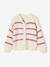 Striped Cardigan in Chenille Knit for Girls ecru - vertbaudet enfant 
