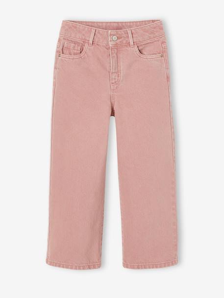 Wide Leg Trousers for Girls caramel+dusky pink+ecru+sweet pink - vertbaudet enfant 