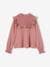 Fancy Blouse-Like Top in Textured Fabric, for Girls dusky pink - vertbaudet enfant 