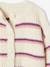 Striped Cardigan in Chenille Knit for Girls ecru - vertbaudet enfant 