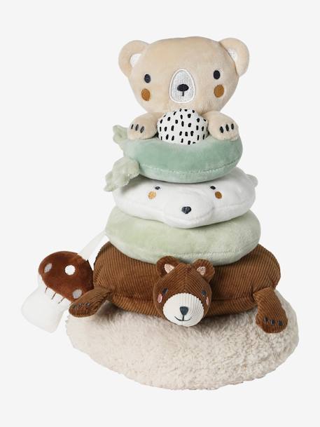 Stackable Tower in Fabric, Green Forest brown - vertbaudet enfant 