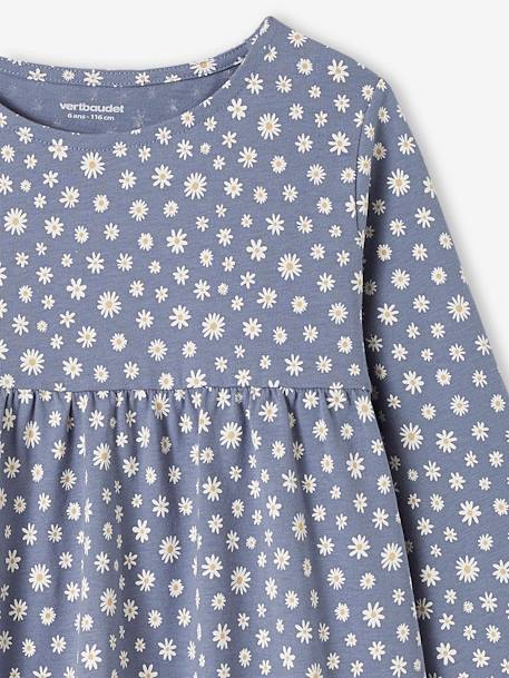 Dress & Jacket Outfit with Floral Print for Girls grey blue - vertbaudet enfant 