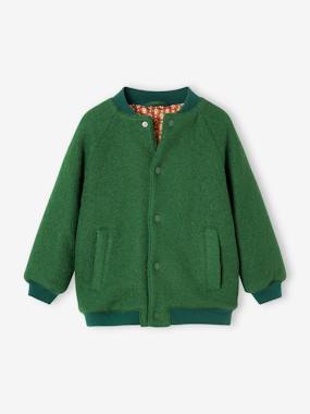 -Teddy-Style Jacket in Bouclé Wool for Girls