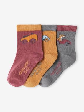 Baby-Pack of 3 Pairs of Car Socks for Baby Boys