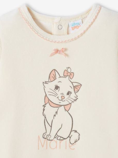 Marie The Aristocats Velour Sleepsuit for Baby Girls, by Disney® vanilla - vertbaudet enfant 