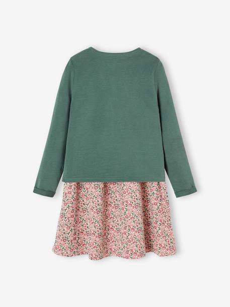 Dress & Jacket Outfit with Floral Print for Girls rosy - vertbaudet enfant 