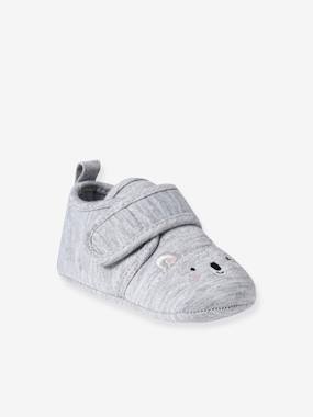 -Lightweight Indoor Shoes with Hook-and-Loop Strap, for Babies