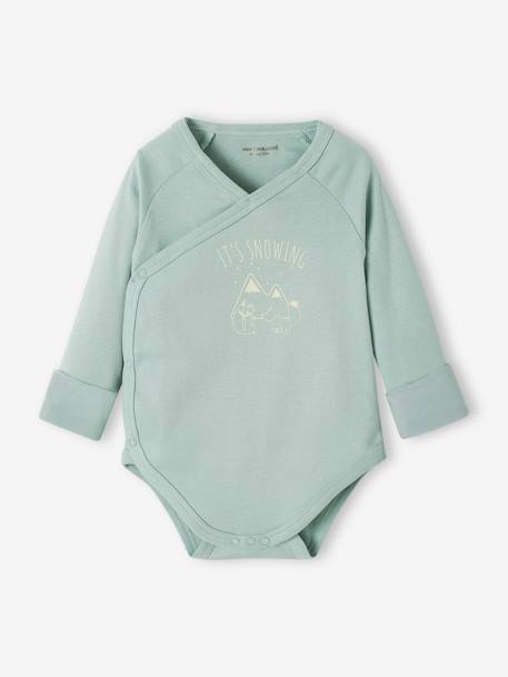 Lot de 5 bodies bébé évolutif ouverture naissance bleu grisé - vertbaudet enfant 