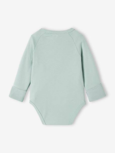 Lot de 5 bodies bébé évolutif ouverture naissance bleu grisé - vertbaudet enfant 