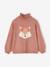 Glittery Animal Jacquard Knit Jumper for Girls dusky pink+marl beige - vertbaudet enfant 