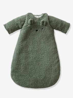 Bear Baby Sleep Bag with Removable Sleeves, GREEN FOREST  - vertbaudet enfant