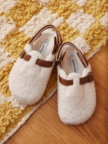 Furry Clogs for Children ecru - vertbaudet enfant 