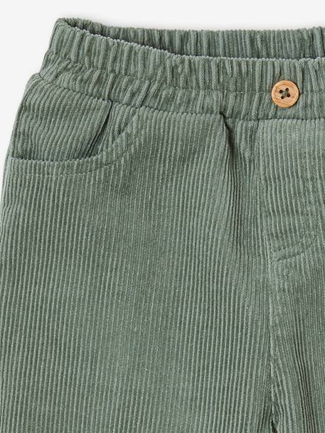 Corduroy Trousers for Babies grey blue+lichen+taupe - vertbaudet enfant 